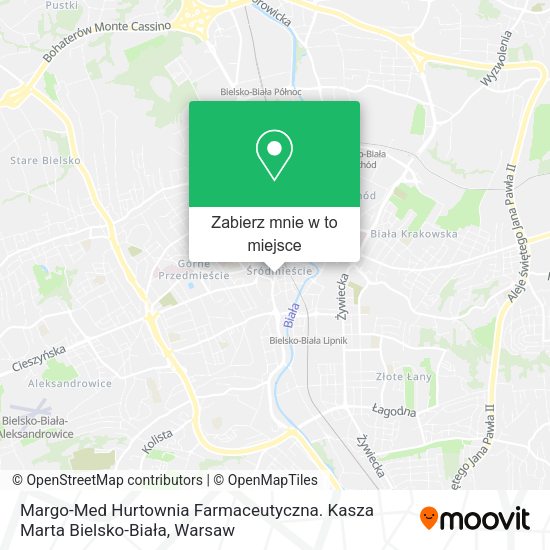 Mapa Margo-Med Hurtownia Farmaceutyczna. Kasza Marta Bielsko-Biała