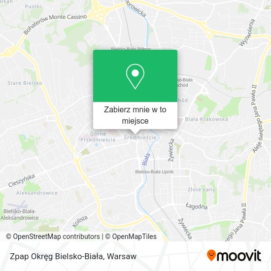 Mapa Zpap Okręg Bielsko-Biała