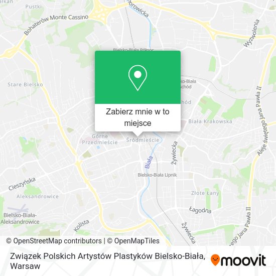 Mapa Związek Polskich Artystów Plastyków Bielsko-Biała