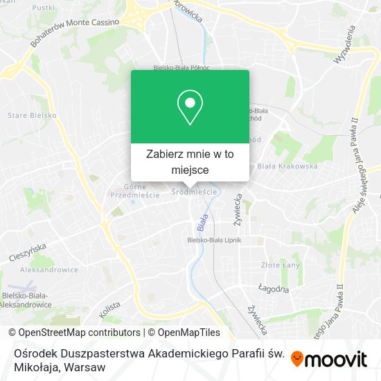 Mapa Ośrodek Duszpasterstwa Akademickiego Parafii św. Mikołaja