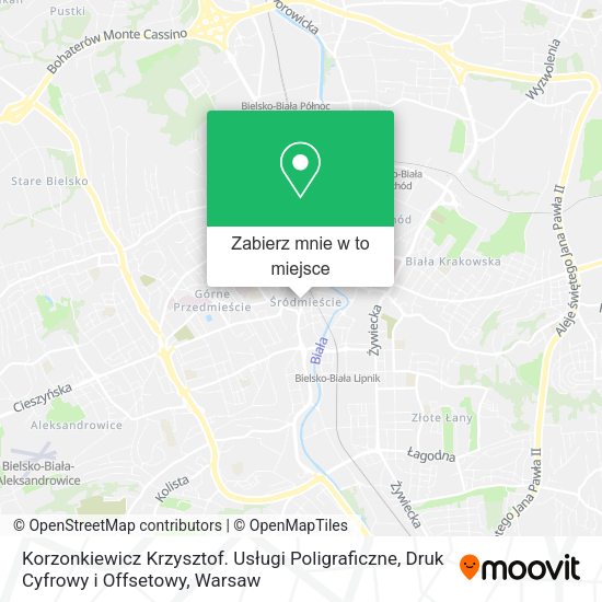 Mapa Korzonkiewicz Krzysztof. Usługi Poligraficzne, Druk Cyfrowy i Offsetowy