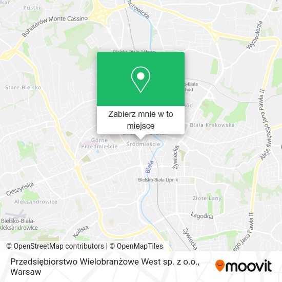 Mapa Przedsiębiorstwo Wielobranżowe West sp. z o.o.