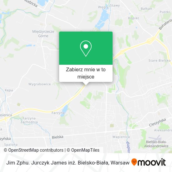 Mapa Jim Zphu. Jurczyk James inż. Bielsko-Biała