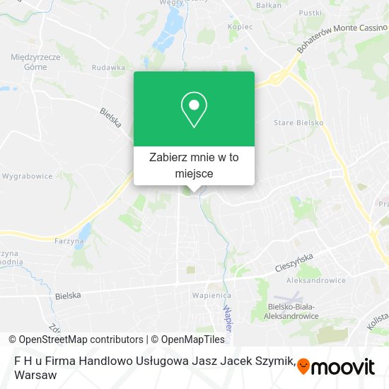 Mapa F H u Firma Handlowo Usługowa Jasz Jacek Szymik