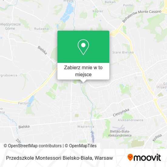 Mapa Przedszkole Montessori Bielsko-Biała