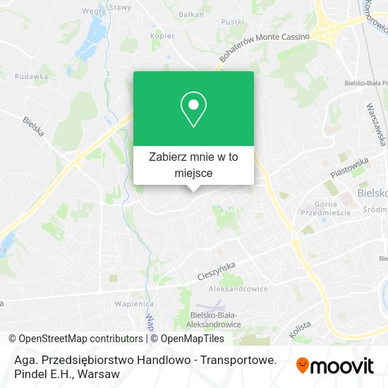 Mapa Aga. Przedsiębiorstwo Handlowo - Transportowe. Pindel E.H.