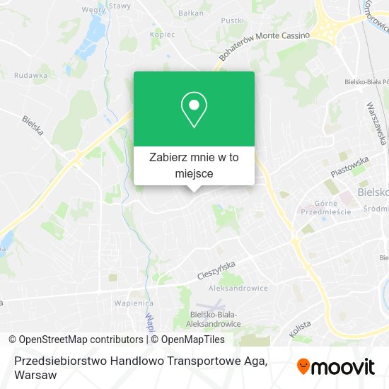 Mapa Przedsiebiorstwo Handlowo Transportowe Aga