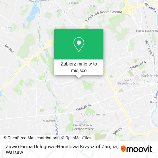 Mapa Zawio Firma Usługowo-Handlowa Krzysztof Zaręba