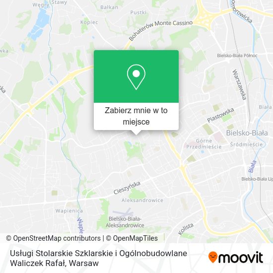 Mapa Usługi Stolarskie Szklarskie i Ogólnobudowlane Waliczek Rafał