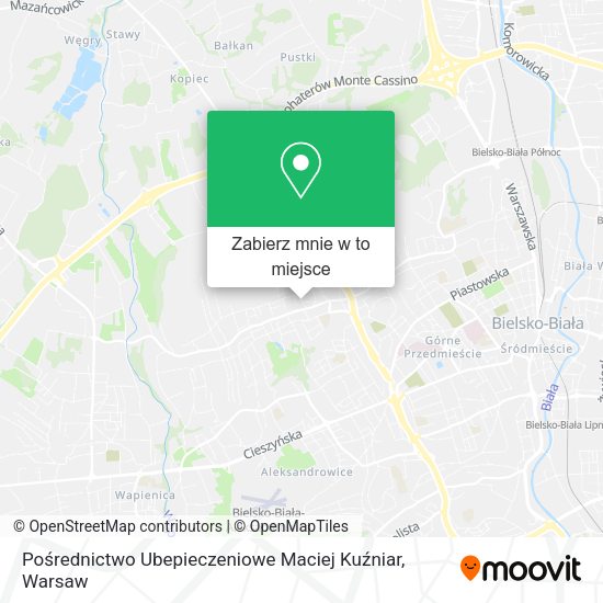 Mapa Pośrednictwo Ubepieczeniowe Maciej Kuźniar