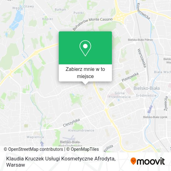 Mapa Klaudia Kruczek Usługi Kosmetyczne Afrodyta