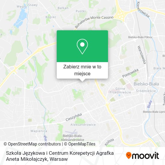 Mapa Szkoła Językowa i Centrum Korepetycji Agrafka Aneta Mikołajczyk