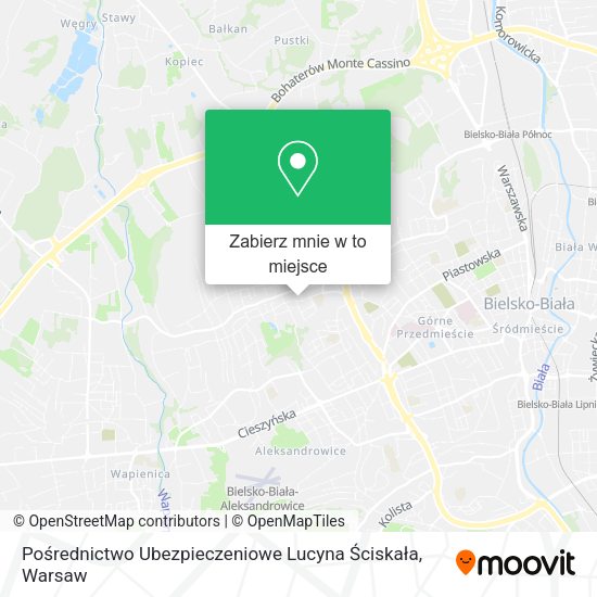 Mapa Pośrednictwo Ubezpieczeniowe Lucyna Ściskała