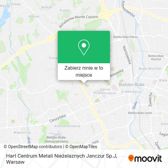 Mapa Hart Centrum Metali Nieżelaznych Janczur Sp.J