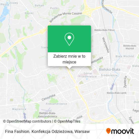 Mapa Fina Fashion. Konfekcja Odzieżowa