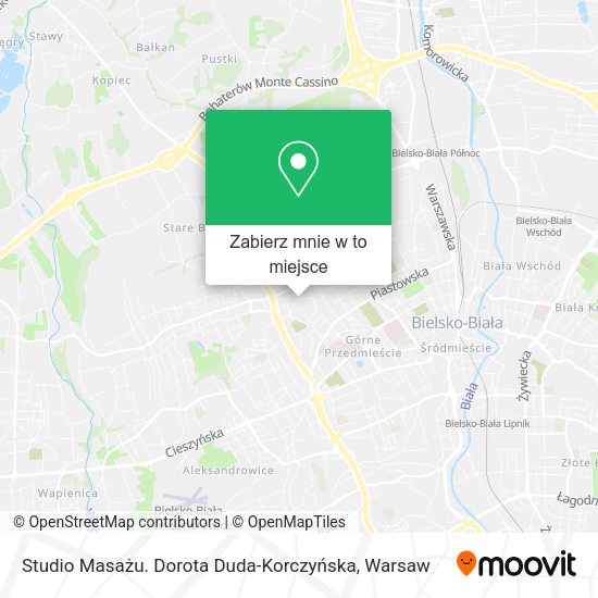 Mapa Studio Masażu. Dorota Duda-Korczyńska