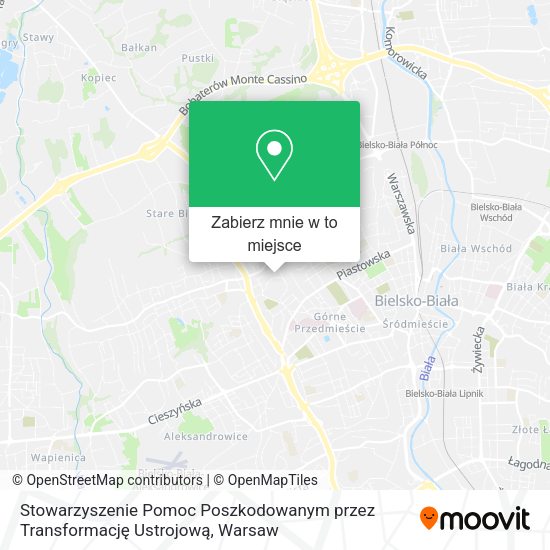 Mapa Stowarzyszenie Pomoc Poszkodowanym przez Transformację Ustrojową