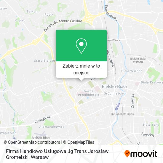 Mapa Firma Handlowo Usługowa Jg Trans Jarosław Gromelski