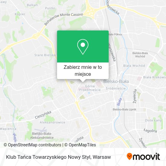 Mapa Klub Tańca Towarzyskiego Nowy Styl