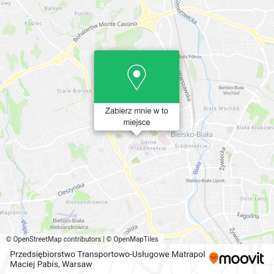 Mapa Przedsiębiorstwo Transportowo-Usługowe Matrapol Maciej Pabis