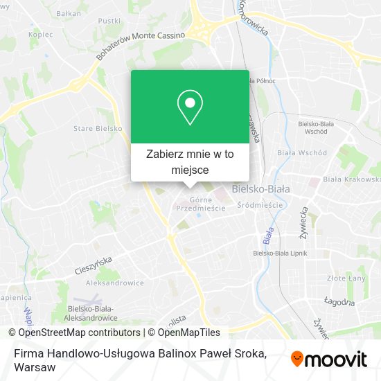 Mapa Firma Handlowo-Usługowa Balinox Paweł Sroka