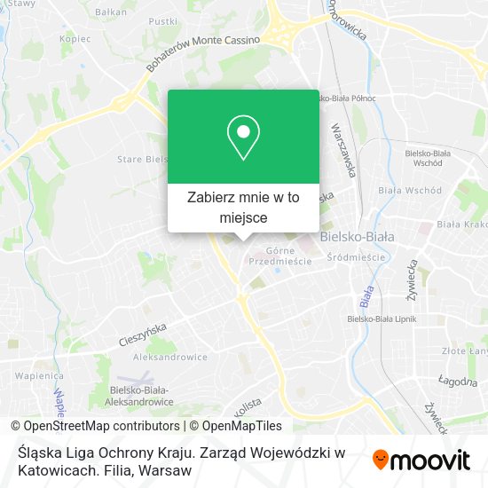 Mapa Śląska Liga Ochrony Kraju. Zarząd Wojewódzki w Katowicach. Filia