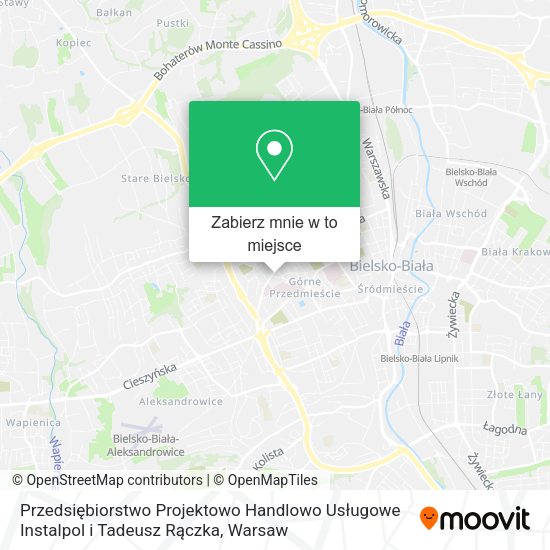 Mapa Przedsiębiorstwo Projektowo Handlowo Usługowe Instalpol i Tadeusz Rączka