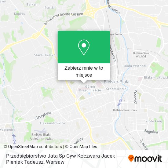 Mapa Przedsiębiorstwo Jata Sp Cyw Koczwara Jacek Pieniak Tadeusz