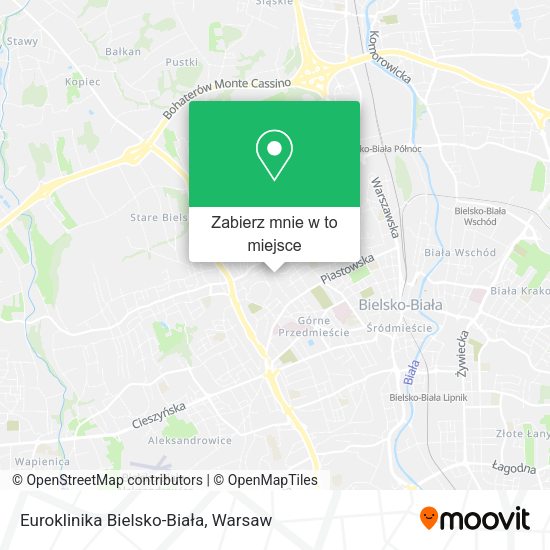 Mapa Euroklinika Bielsko-Biała