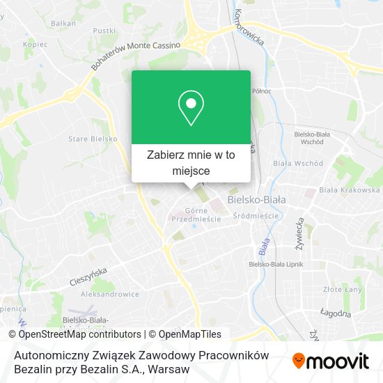 Mapa Autonomiczny Związek Zawodowy Pracowników Bezalin przy Bezalin S.A.