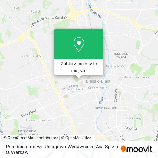 Mapa Przedsiebiorstwo Uslugowo Wydawnicze Ava Sp z o O