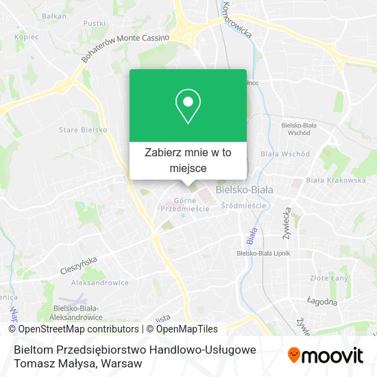 Mapa Bieltom Przedsiębiorstwo Handlowo-Usługowe Tomasz Małysa