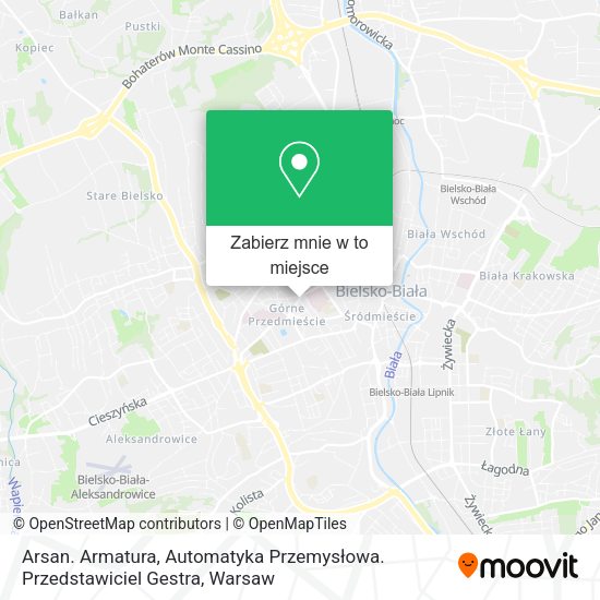 Mapa Arsan. Armatura, Automatyka Przemysłowa. Przedstawiciel Gestra