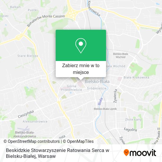 Mapa Beskidzkie Stowarzyszenie Ratowania Serca w Bielsku-Białej