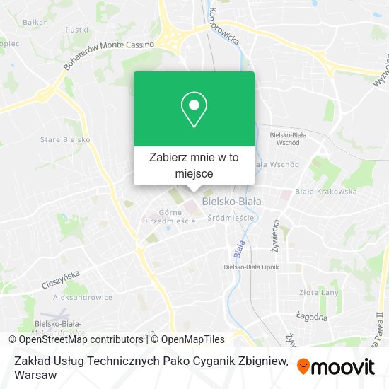 Mapa Zakład Usług Technicznych Pako Cyganik Zbigniew