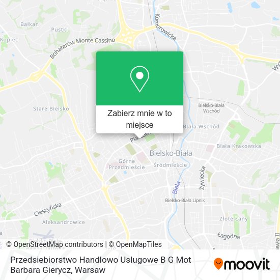 Mapa Przedsiebiorstwo Handlowo Uslugowe B G Mot Barbara Gierycz