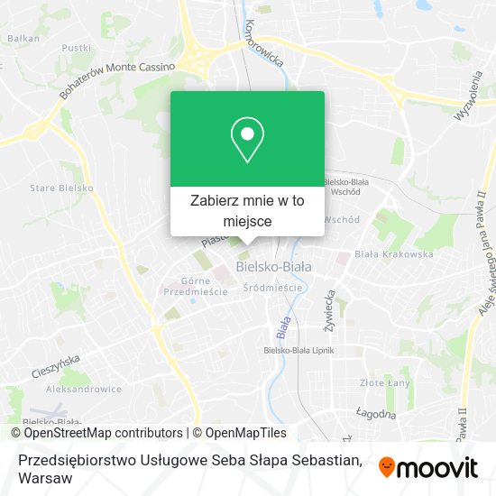 Mapa Przedsiębiorstwo Usługowe Seba Słapa Sebastian