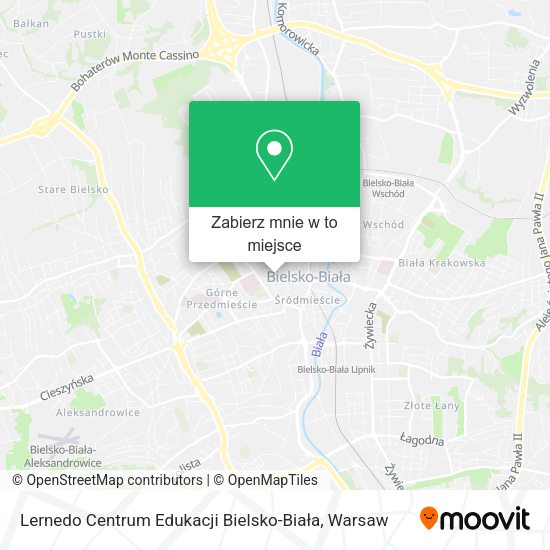 Mapa Lernedo Centrum Edukacji Bielsko-Biała