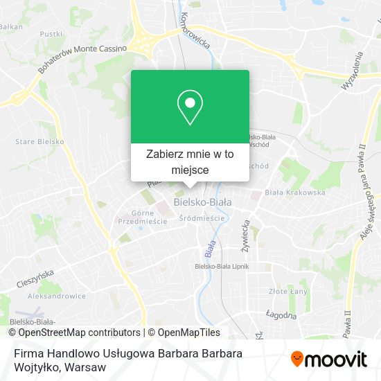 Mapa Firma Handlowo Usługowa Barbara Barbara Wojtyłko