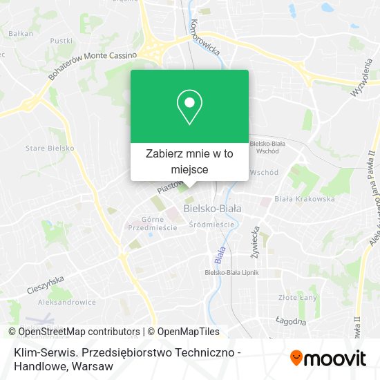 Mapa Klim-Serwis. Przedsiębiorstwo Techniczno - Handlowe