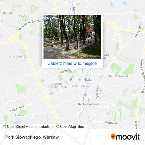 Mapa Park Słowackiego