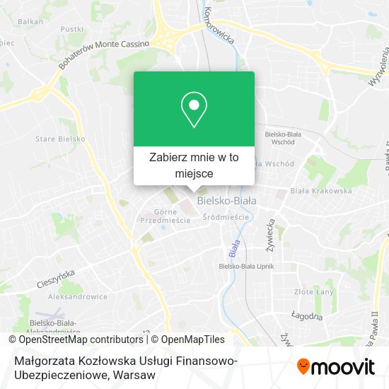 Mapa Małgorzata Kozłowska Usługi Finansowo-Ubezpieczeniowe