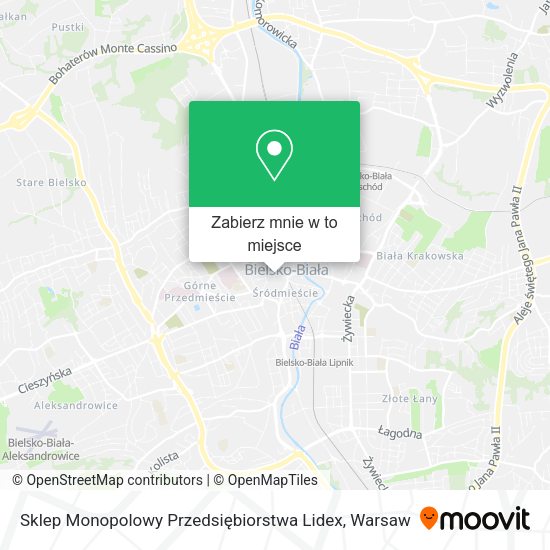 Mapa Sklep Monopolowy Przedsiębiorstwa Lidex