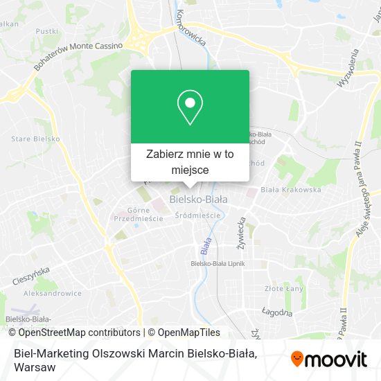 Mapa Biel-Marketing Olszowski Marcin Bielsko-Biała