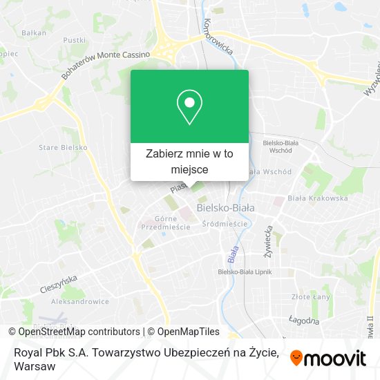 Mapa Royal Pbk S.A. Towarzystwo Ubezpieczeń na Życie