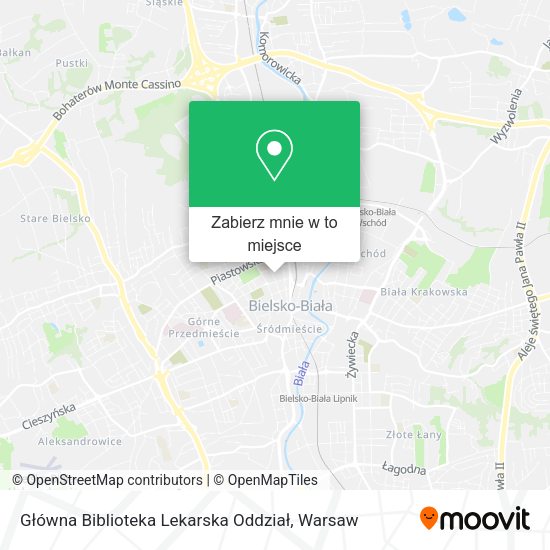 Mapa Główna Biblioteka Lekarska Oddział