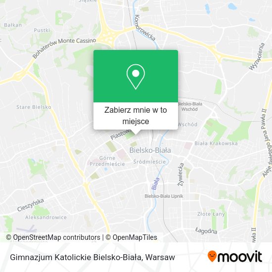 Mapa Gimnazjum Katolickie Bielsko-Biała