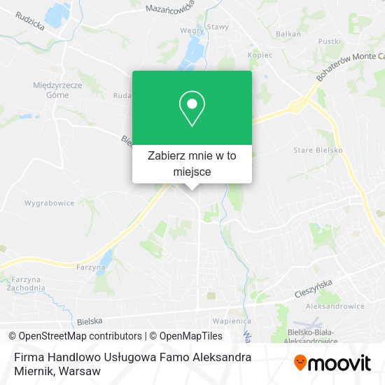 Mapa Firma Handlowo Usługowa Famo Aleksandra Miernik