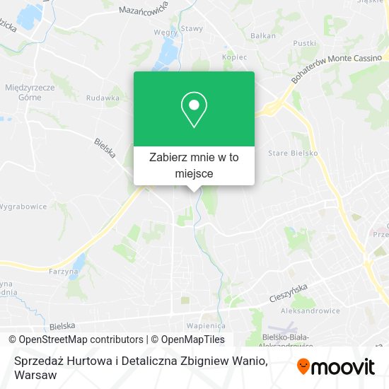 Mapa Sprzedaż Hurtowa i Detaliczna Zbigniew Wanio