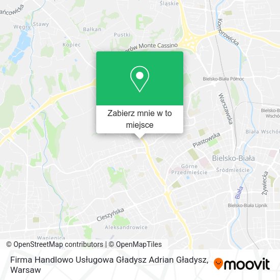 Mapa Firma Handlowo Usługowa Gładysz Adrian Gładysz